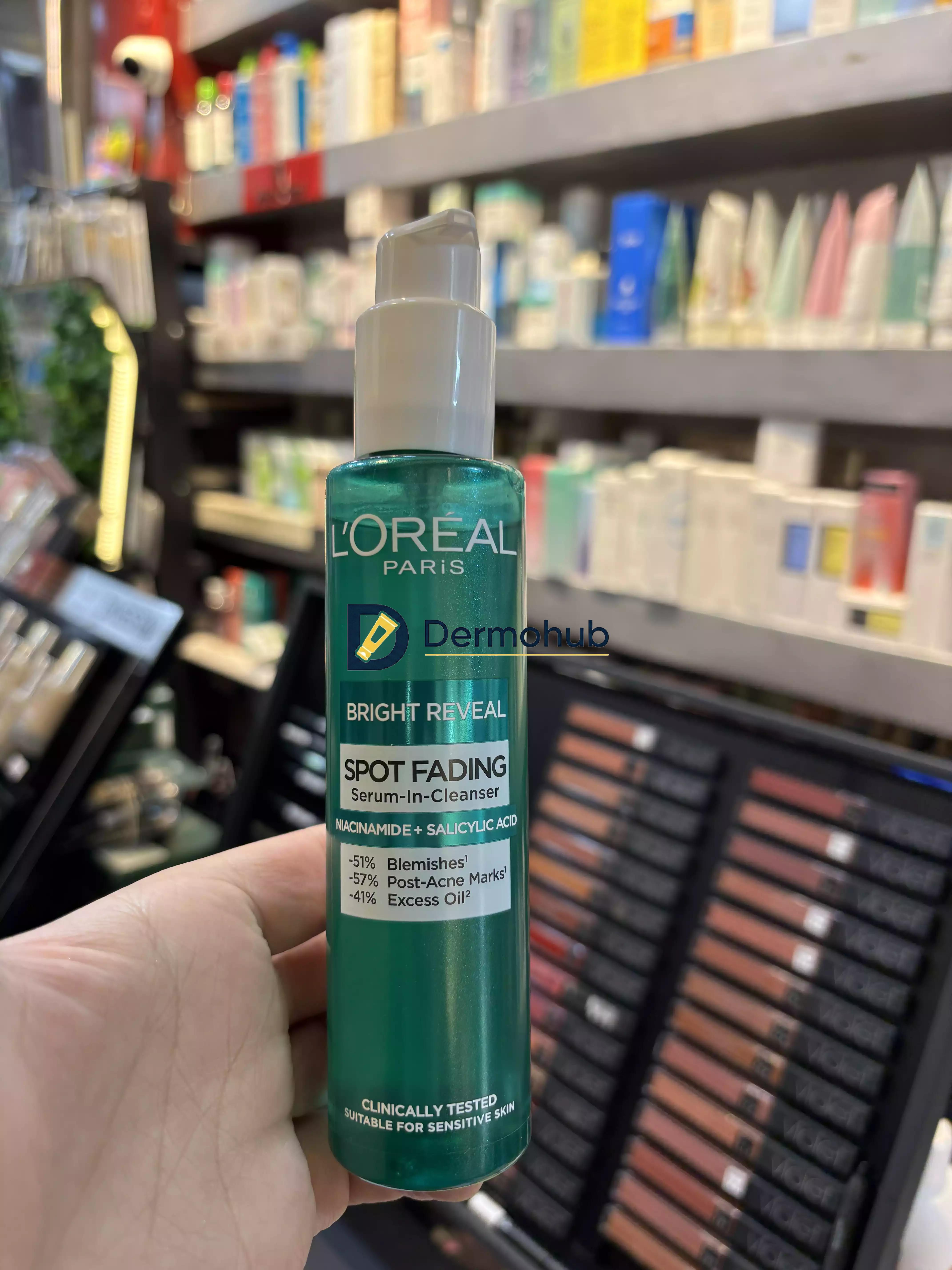 ژل شستشوی نیاسینامید اسید لورال Loreal Bright reveal